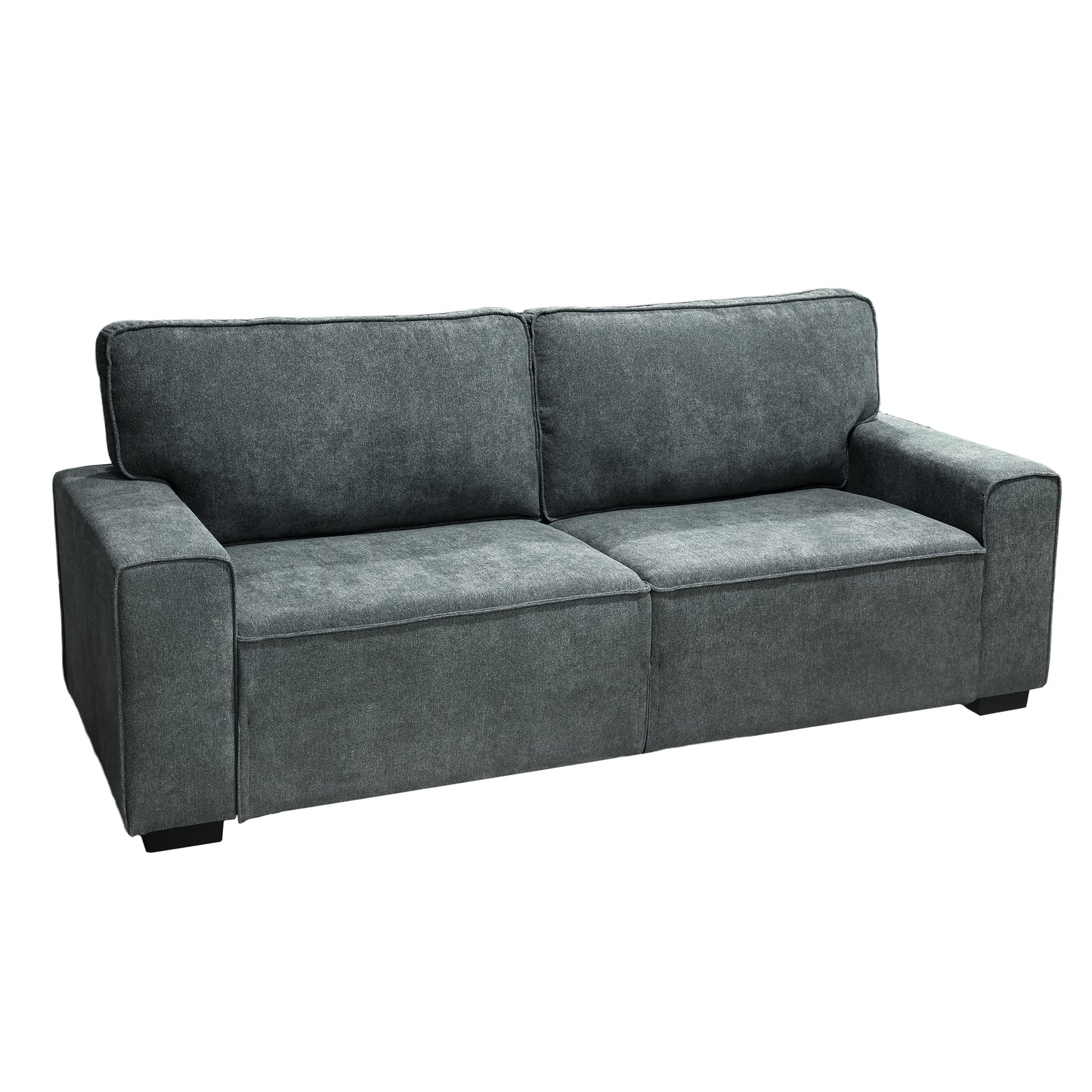 AAQZ 87" Comfy Sofa Couch for Living Room, Modern Deep Seat Couch with Wide Armrest, Removable Cover, Chenille Fabric Couches for Small Space, Apartment, 3 Seater(Light Gray)