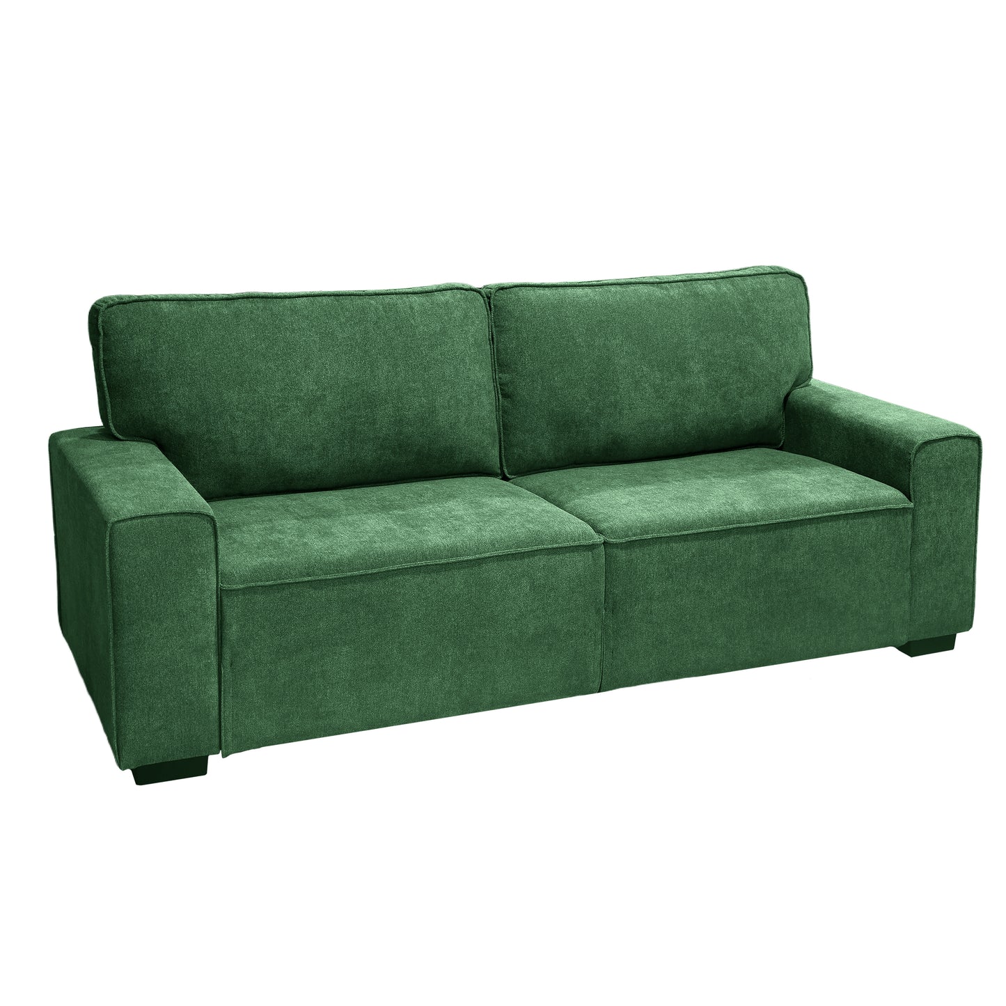 AAQZ 87" Comfy Sofa Couch for Living Room, Modern Deep Seat Couch with Wide Armrest, Removable Cover, Chenille Fabric Couches for Small Space, Apartment, 3 Seater(Green)